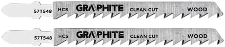 Graphite 57T548 Serie - Zaagblad voor Decoupeerzaag - 6 TPI - HCS - T-type Bevestiging