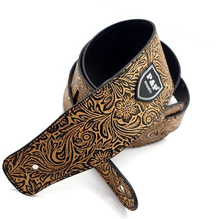 Gitaarband Verstelbare Schouderriem Waterdicht Zacht PU Leer voor Spelen Dragen black