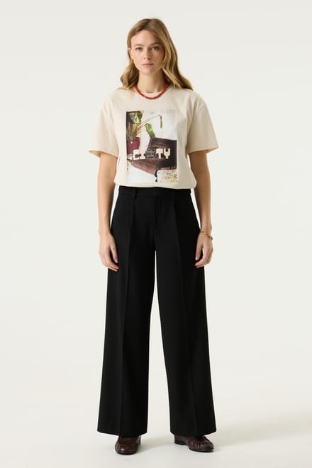 GARCIA T260312 Dames Wide Fit Broek Zwart