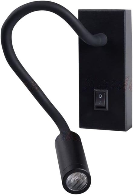 Zwarte Bedlamp met Leespunt - Warmwit Licht (3000K)