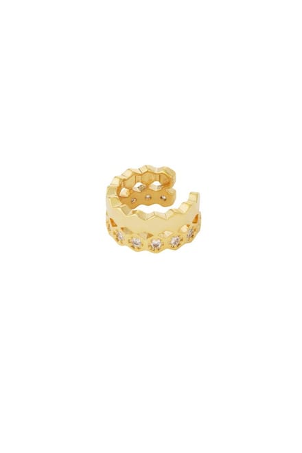 Bijoutheek Earcuff Duo Steentjes Goud