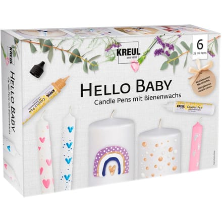 Kreul Kaarsenverf Set 6x29 ml Hello Baby.