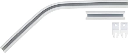 Intensions bocht 135° inclusief verbinder - wit - voor plus rail