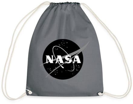 NASA zwart-wit klassiek logo Gymtas