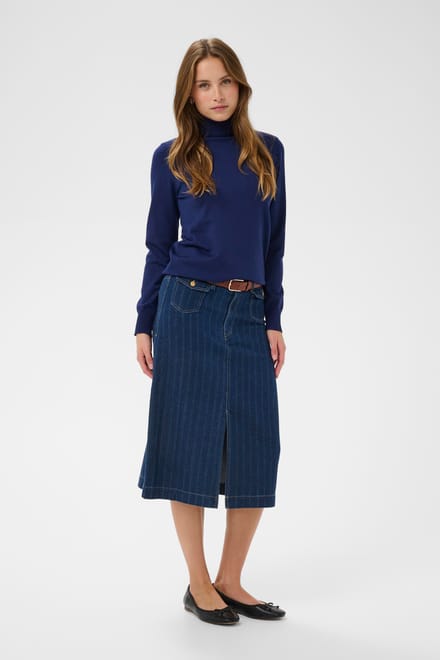 Saint Tropez J2046, MilaSZ Rollneck Pullover Dames Trui - Navy Peony