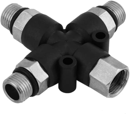 Dailygoods - Duurzaamheid Splitter Spray-connector - Multifunctionele 3-weg Airbrush-adapter - Draagbaar - Mini-luchtcompressor - Geschikt voor Airbru...