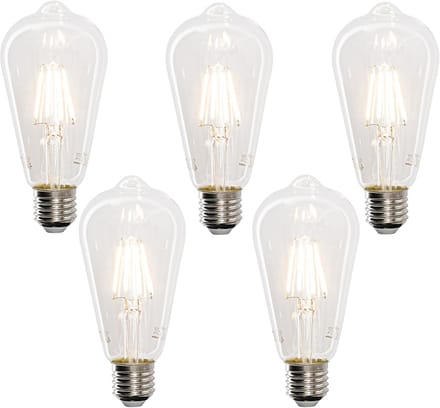 LUEDD Set van 5 Smart E27 LED lampen ST64 4,5W 470 lm 1800-4000K
