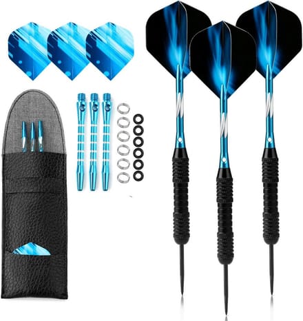 Professionele Stalen Steekpijlen 22 Gram Set met Opbergdoos