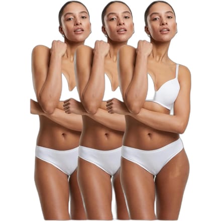 Urban Classics - Bonded Brazilian 3-Pack String - M - Wit