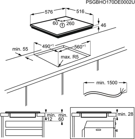 AEG IAE64411XB EcoLine - Inductie kookplaat - Hob2Hood