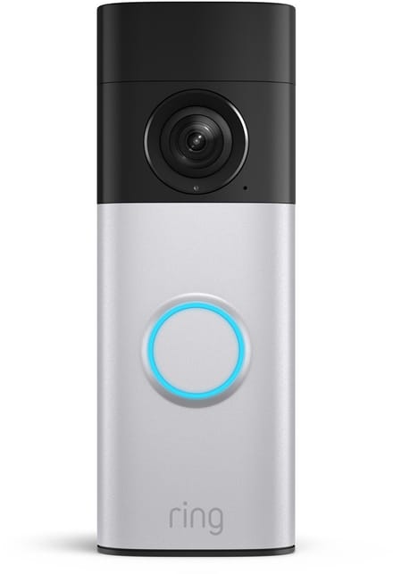 Ring Battery Video Doorbell Plus - Retinal 2K - Nickel Silver