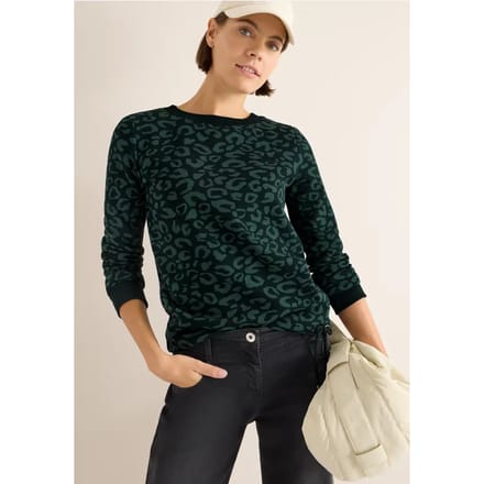 Sweatshirt met leopatroon