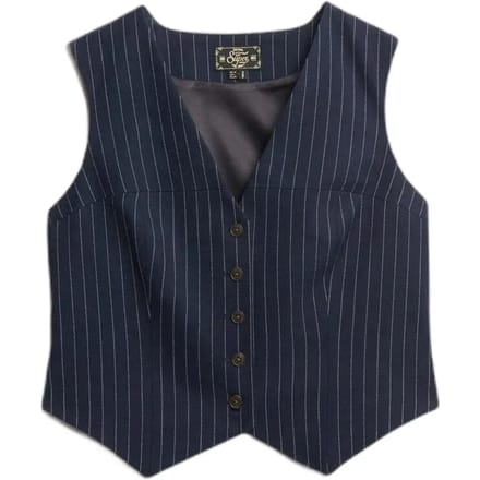 Dames kostuumvest Superdry Pinstripe