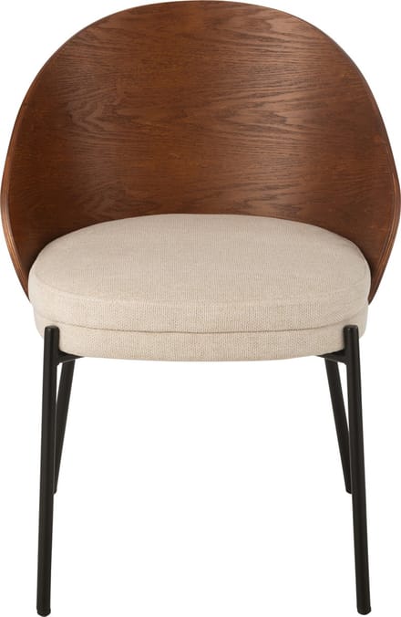 J-Line stoel Lone - multiplex/metaal - bruin/beige