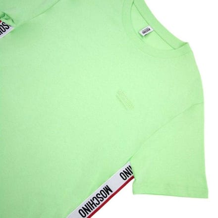 Moschino Heren Logo Taped T-Shirt (Groen)