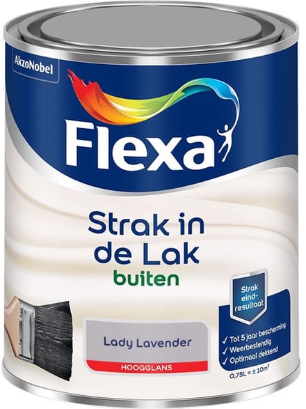 Flexa - Strak In De Lak Buitenlak Hoogglans - Lady Lavender - Mengverf - 750 Ml