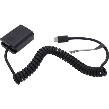 Type C-voedingsadapter DC-koppelstuk FW50 volledig gedecodeerde dummybatterij voor Sony A6000 A6500 A9 A7 black