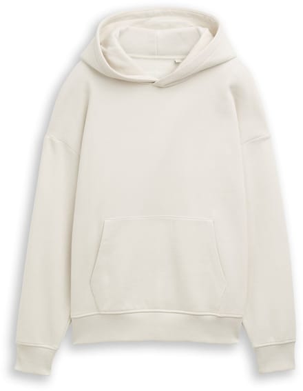 Tom Tailor - Oversized hoodie-sweatshirt met print op de rug - Maat 128 - greyish white
