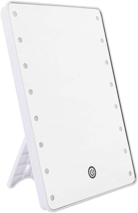 Make-upspiegel met LED - Verstelbare Spiegel - Schoonheidsroutine Verbeteren - Touch Dimmer - Op Tafel - Wit