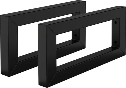 ML-Design Set van 2 muurbeugels voor wastafel, 300x150 mm, zwart, staal, design wastafelbeugel, muurbeugel basis voor wastafelblad, beugel ondersteuning plankhouder handdoekhouder