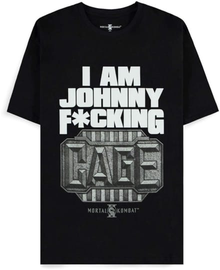 Mortal Kombat 2 - I am Johnny F*cking Cage Heren Tshirt - M - Zwart