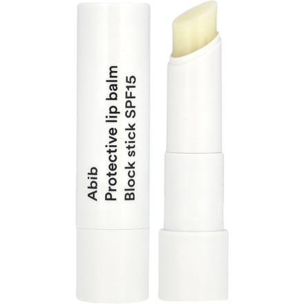 Abib, Protective Lip Balm, Block Stick SPF15, 3.3 g (0.11 oz) white