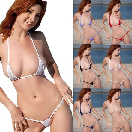 Finnacle - Verleidelijk Rood - Micro Bikini - G-String - Halter Top
