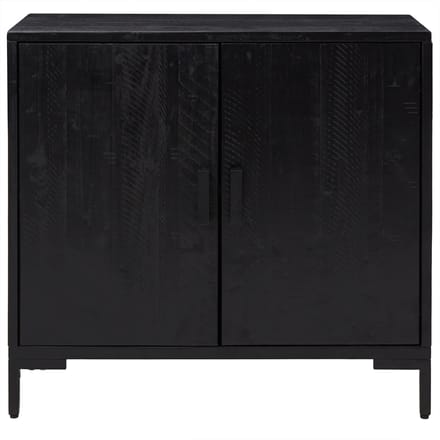 vidaXL - Dressoir - 75x35x70 - cm - massief - grenenhout - zwart