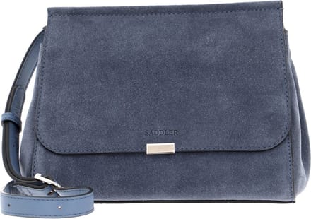 SADDLER Leren Schoudertas Uppsala Crossbody Bag Dustyblue Blauw