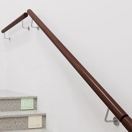 Houten Trapleuning - Steun Stang - Veiligheid Thuis - Robuuste Steun - 2.2 Meter - Walnoot