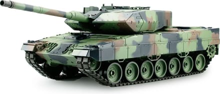RC tank Heng Long Leopard 2A6 2.4GHZ met rook en geluid IR/BB en V7.0