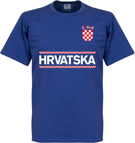 Kroatië Team T-Shirt - Blauw - XXXXL