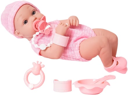 Speelgoedtopdeals - Babypop Julia 35 cm roze incl accessoires