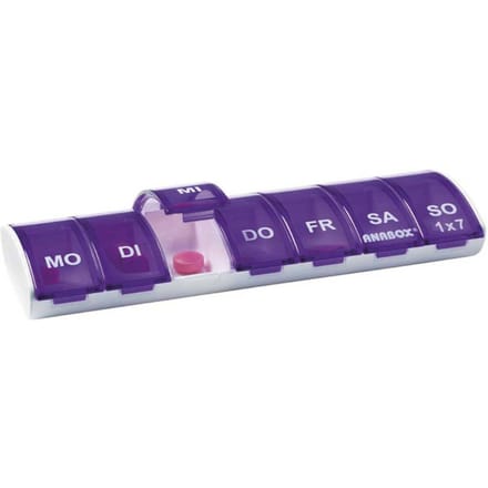 Anabox Pillendoos Week Paars 1 Dispenser