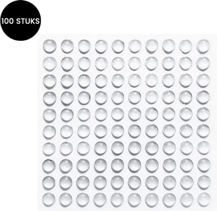 Purepeak Kozijnbuffer Set 100 Stuks - Deurbuffer Zelfklevend - Stootdoppen - Transparant - Deuropvanger - Deurstopper - Deurklink Bescherming