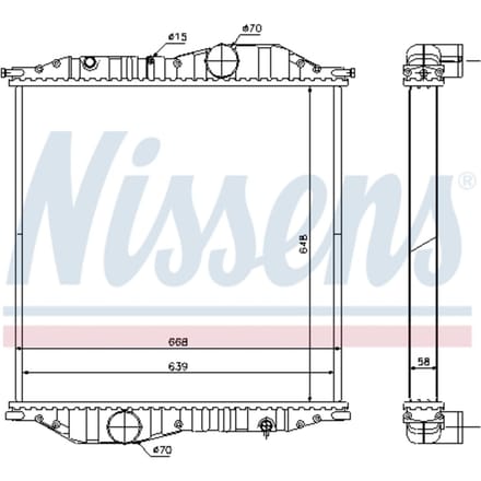 Radiator, motorkoeling NISSENS 625502