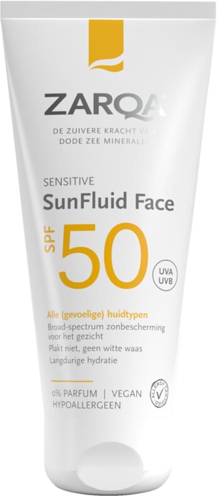 ZARQA SunFluid Face SPF50 Sensitive - 50ml - hypoallergeen