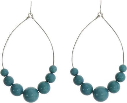Behave - Oorhangers turquoise kralen - zomerse boho-look