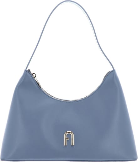 FURLA Leren Schoudertas Diamante Shoulder Bag Celestial Blauwgrijs