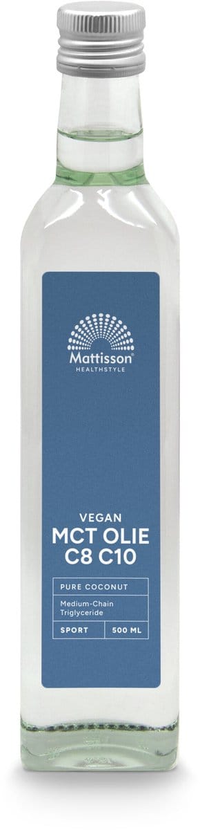 Mattisson - MCT Olie Blend - C8 & C10 - Medium-Chain Triglyceride Vetzuur - Vegan Voedingssuplement - Neutrale Smaak - 500 ml