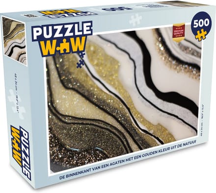 Puzzel Edelsteen - Abstract - Marmer print - Natuur - Legpuzzel - Puzzel 500 stukjes