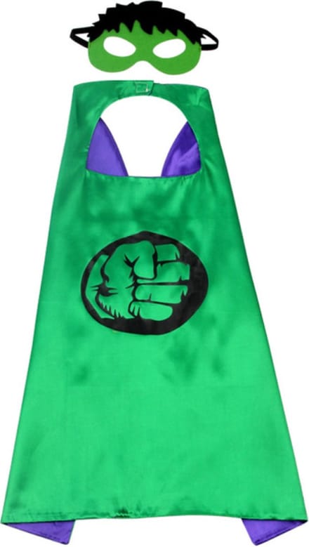 Hulk Carnavalskleding kinderen - Superhelden cape - masker - armband