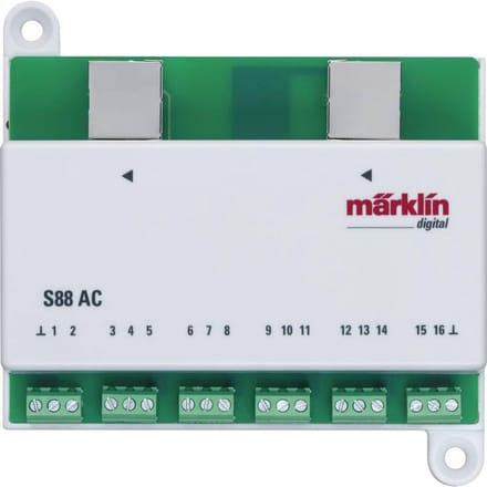 Terugmeldmodule - Decoder module - Modelspoor besturing - 16 ingangen - Schaal 1:87 - Zwart