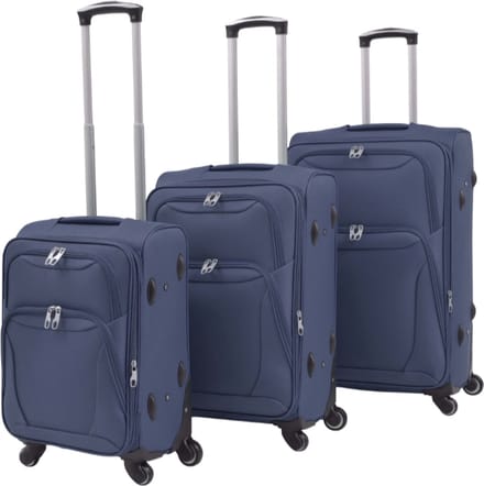 Trolleyset marineblauw 3-delig