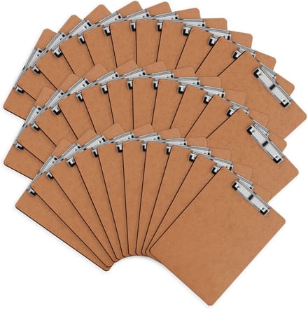 Klemmen hardboard A4 zwart - 32 stuks