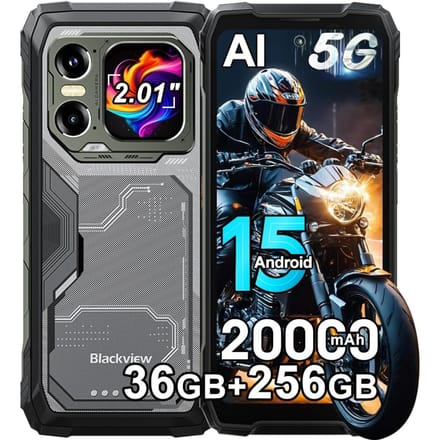 Blackview XPLORE 1 5G Mobiele Telefoon 36GB+256GB 20000mAh 6.78  Scherm 64MP Android 15 Smartphone