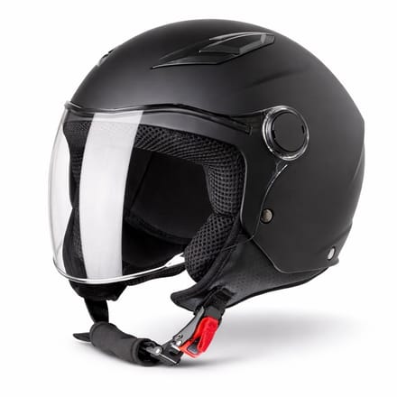 VINZ Magic Kinderhelm Scooter / Motor - Scooterhelm Kinderen - Motorhelm Kind - ECE 22.06 goedgekeurd - Zwart - YL