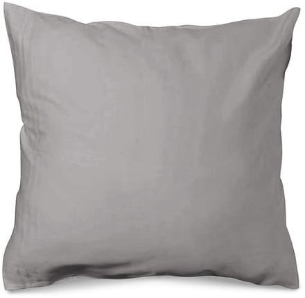 Satine Kussensloop 40x40cm Grijs Katoen met Rits