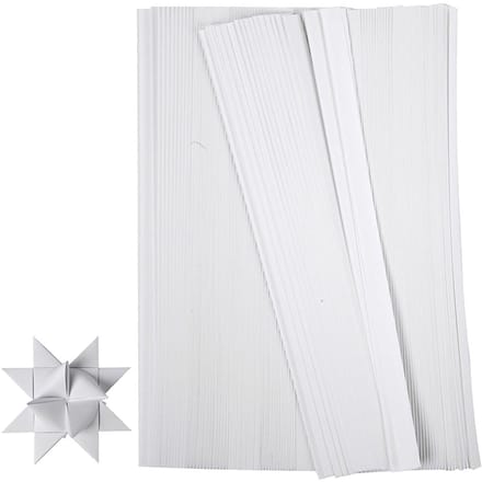 Vlechtstroken, L: 45 cm, d 4,5 cm, B: 10 mm, wit, 500 stroken/ 1 doos