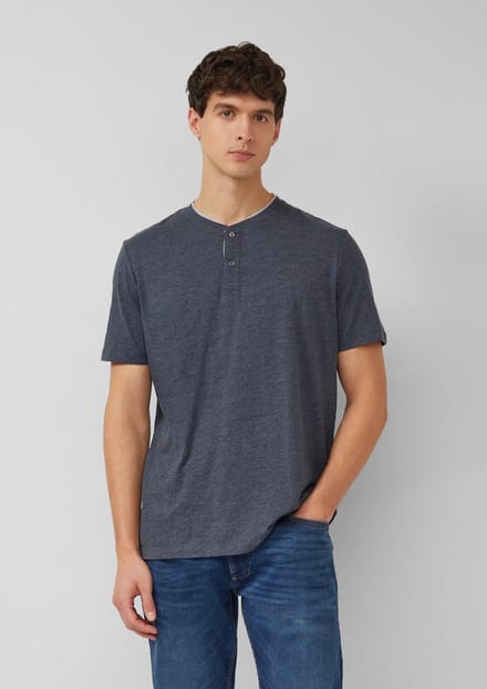 Zachte jersey T-shirt met henley-kraag en knoopsluiting s.Oliver